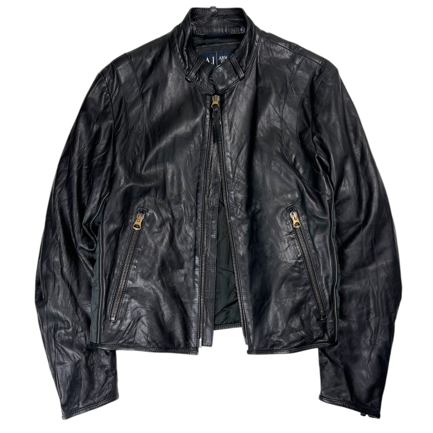 2000s Armani Jeans Leather Jacket