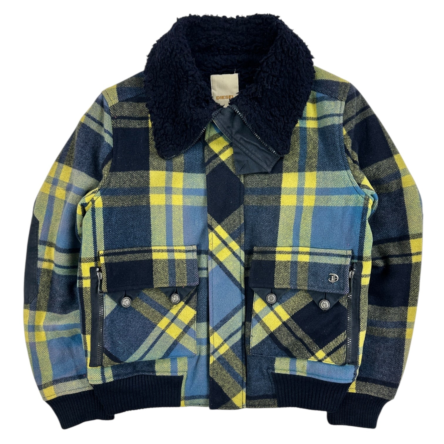 2000s Diesel Plaid Bomber Jacket