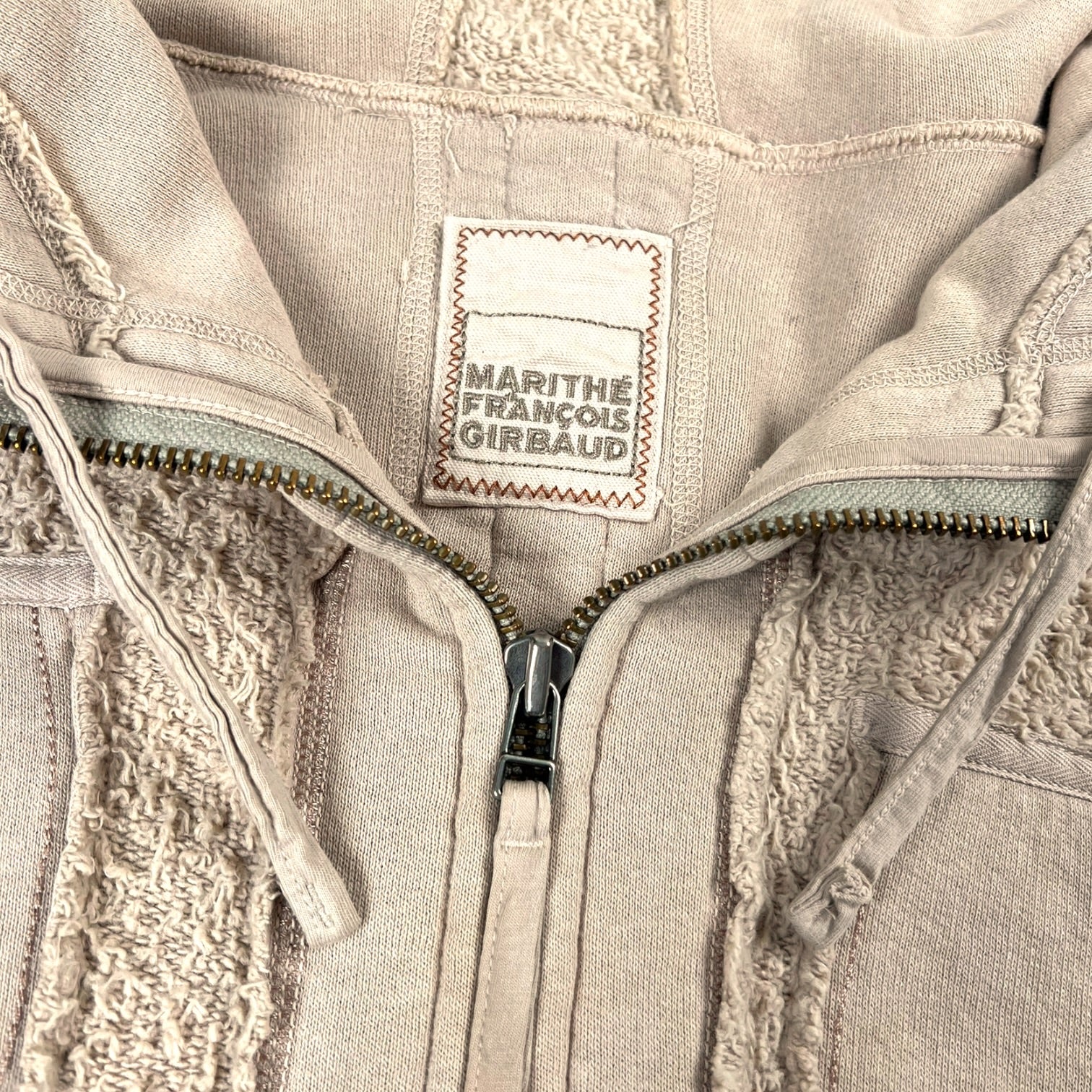 2000 Marithè François Girbaud Terry Paneled Zip Hoodie