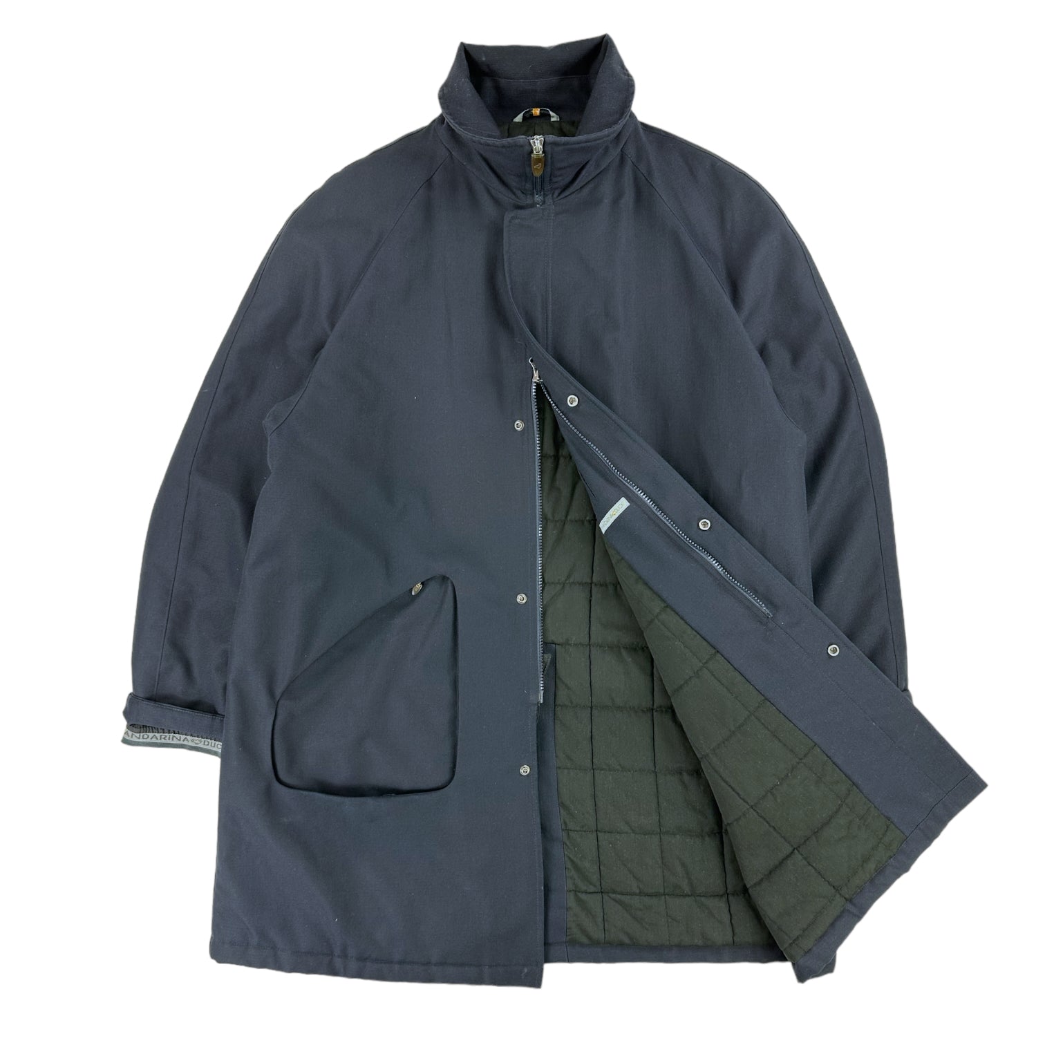 1990s Mandarina Duck Egg Cell Trench Coat – insidetag