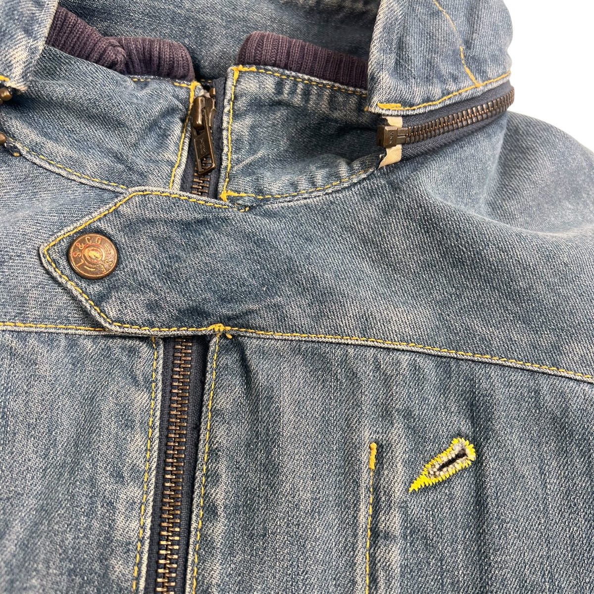 2000's Engineered Denim Fish-Tail Jacket