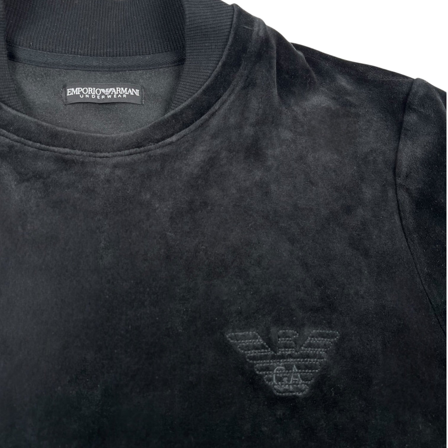 2000s Emporio Armani Velour Sweatshirt