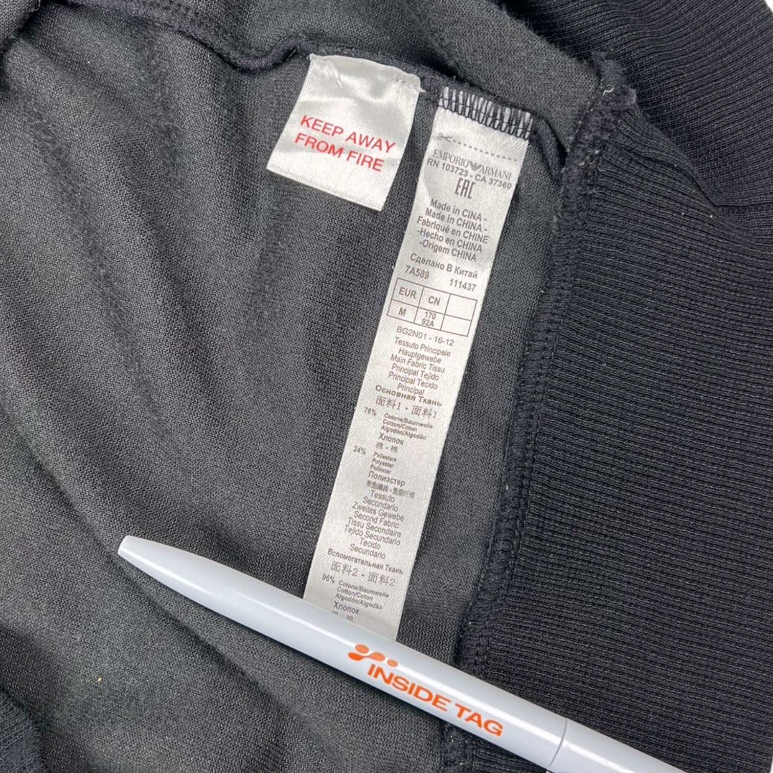 2000s Emporio Armani Velour Sweatshirt
