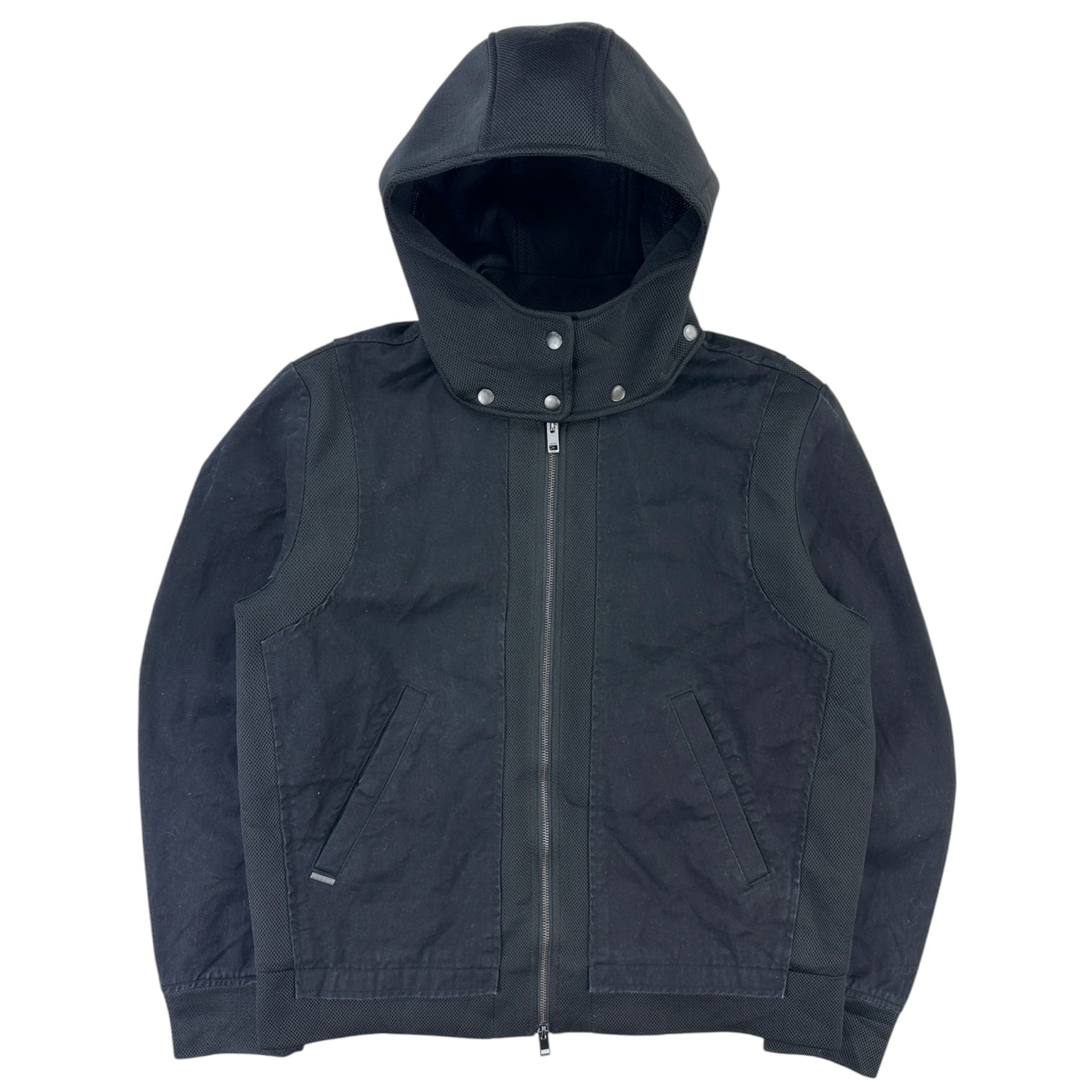 2000s Diesel removable hood mesh bomber jacket