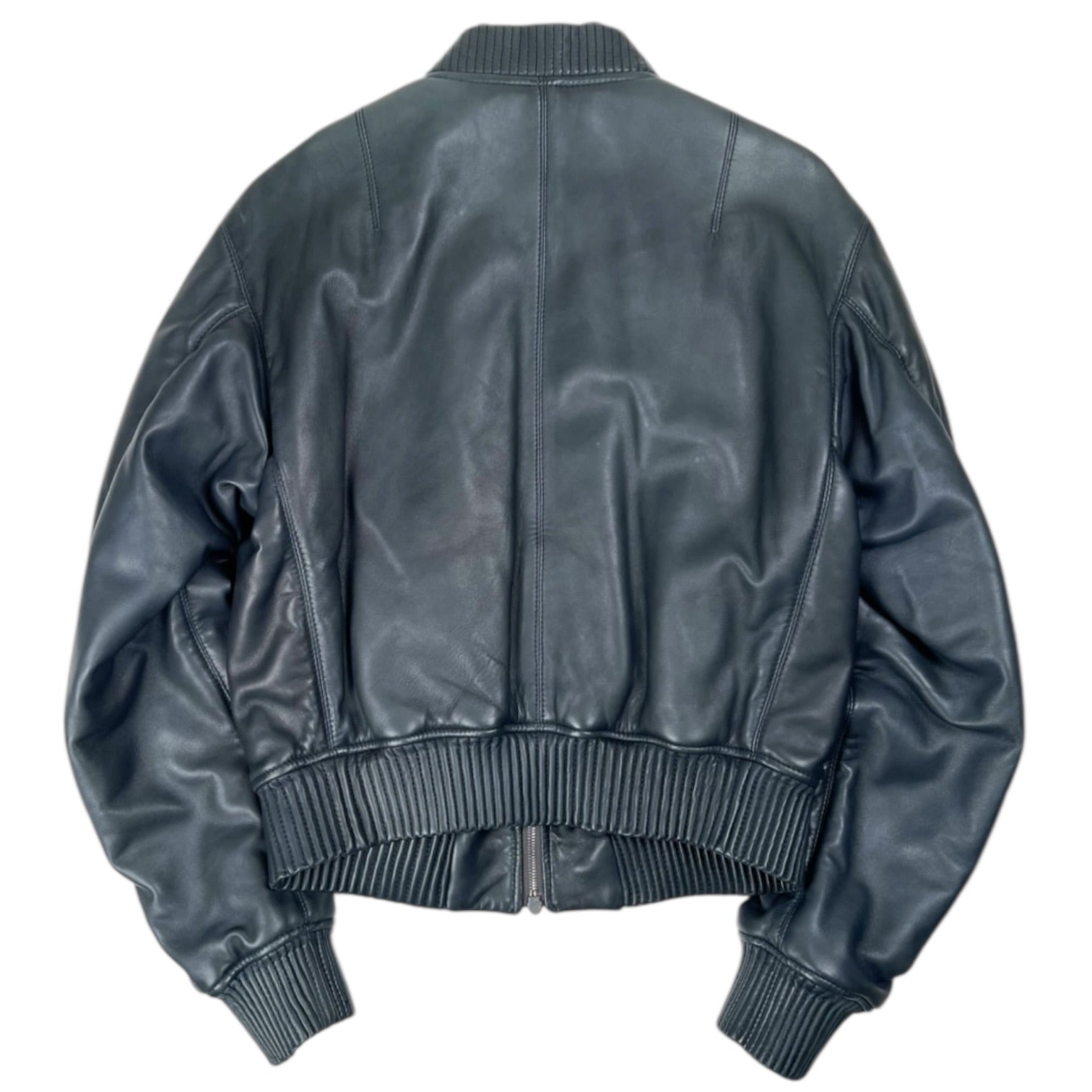 2000 Calvin Klein Collection Leather Bomber Jacket
