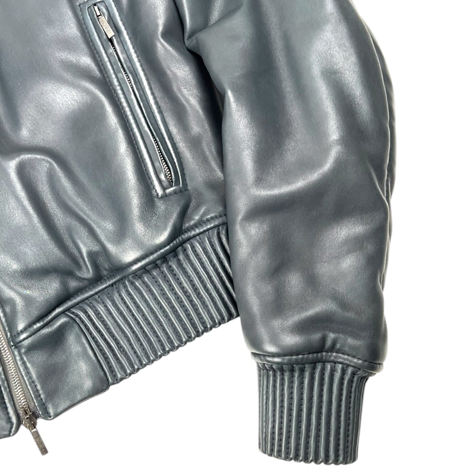 2000 Calvin Klein Collection Leather Bomber Jacket
