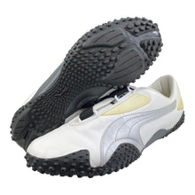 Load image into Gallery viewer, 2005 Puma Mostro UK8 Leather Wht/Slvr
