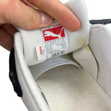 Load image into Gallery viewer, 2005 Puma Mostro UK8 Leather Wht/Slvr
