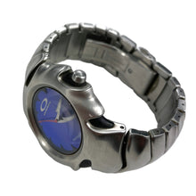 Load image into Gallery viewer, 2000s Oakley Blade Orbital brushed/ blue watch
