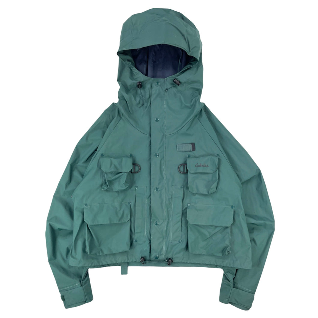 1990s cabela's rubber wading jacket – insidetag