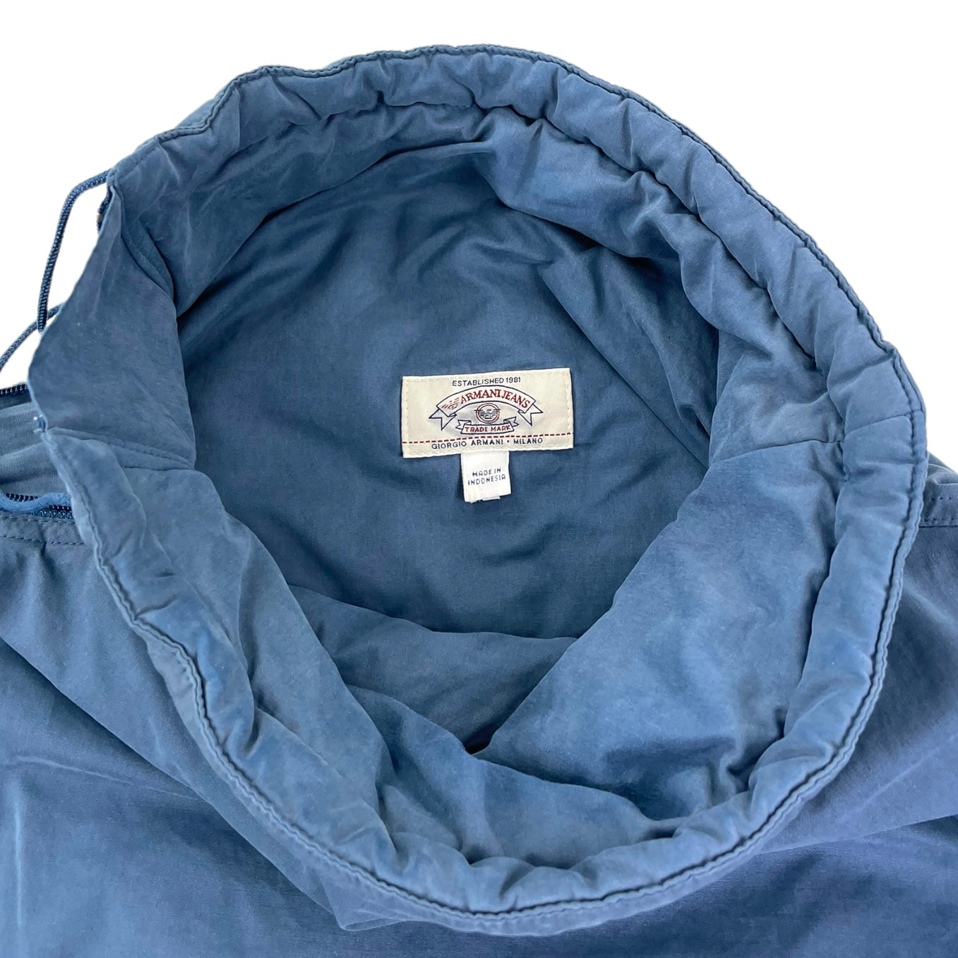 90s Armani jeans funnel neck pullover jacket – insidetag
