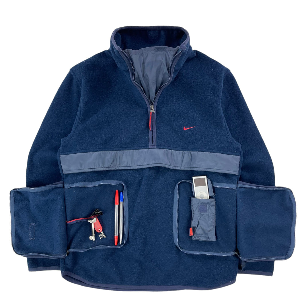 2000s Nike 3D pocket fleece quarter zip jacket