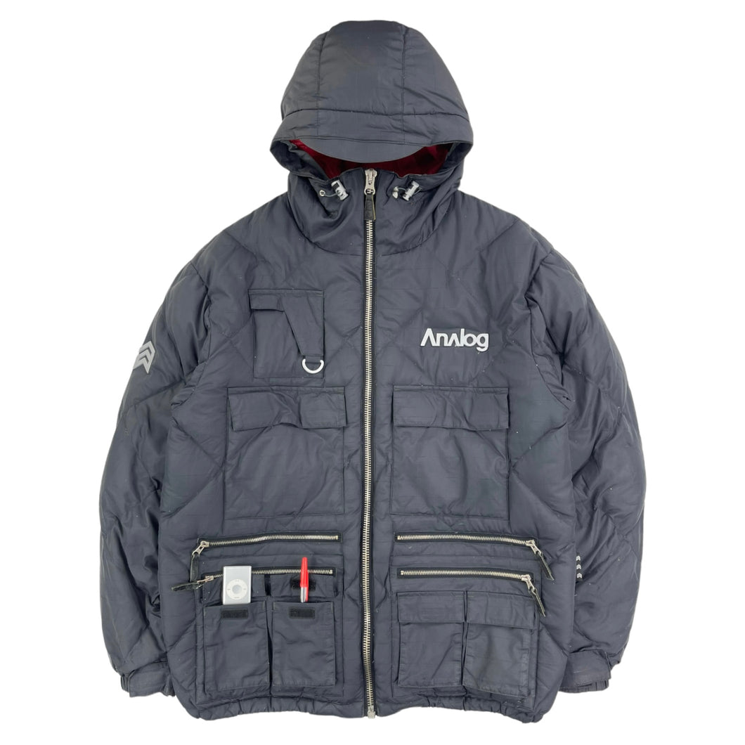 2000s Analog diamond stitch multi pocket puffer