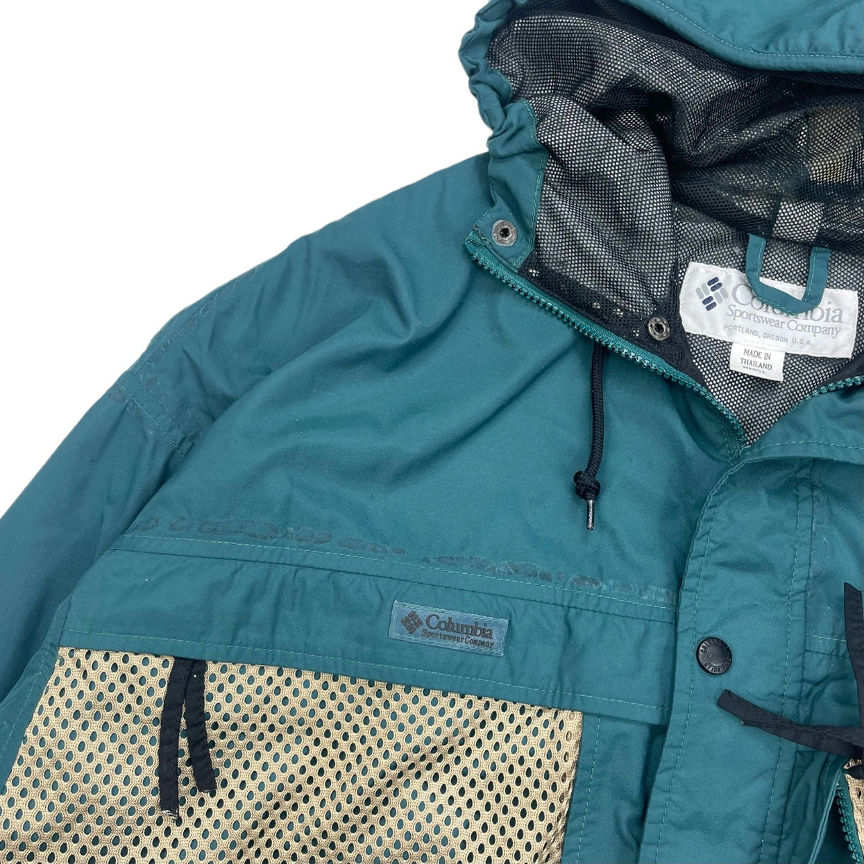 1990s Columbia PFG mesh wading jacket – insidetag