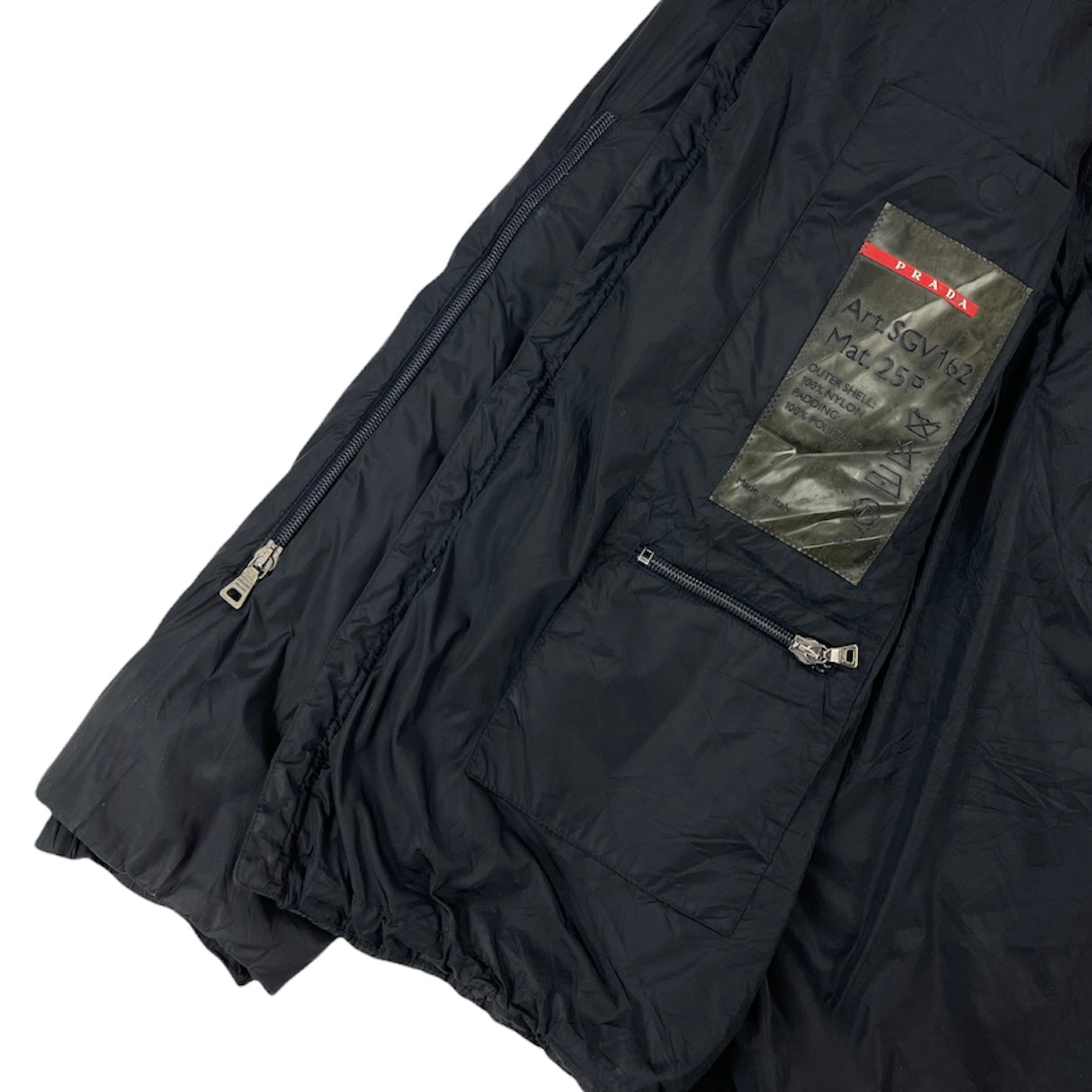 2000s Prada arm zip pocket jacket