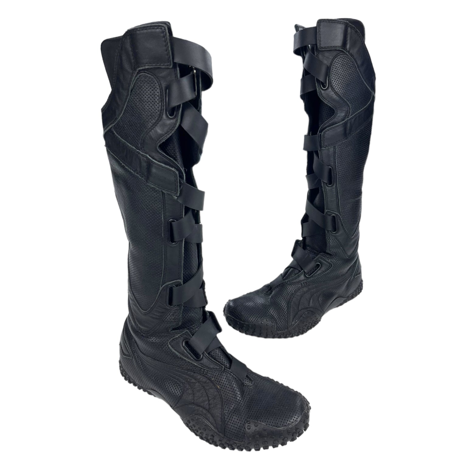 靴 00s PUMA archive long boots shoes y2k PUMA Archive First Round Boxing Boots Vintage High Knee Shoes 90s